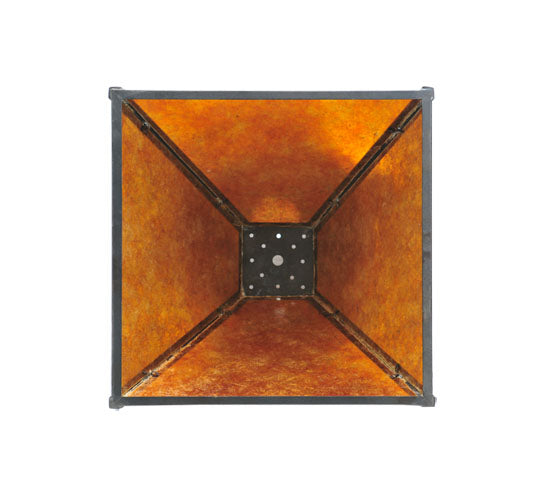 Meyda Lighting Mission 17" Prime Craftsman Brown & Amber Mica Shade Glass