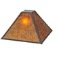 Meyda Lighting Mission 17" Prime Craftsman Brown & Amber Mica Shade Glass
