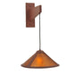 Meyda Lighting Mission 17" Rust Cantilever Wall Sconce With Amber Mica Shade Glass