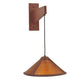 Meyda Lighting Mission 17" Rust Cantilever Wall Sconce With Amber Mica Shade Glass