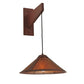 Meyda Lighting Mission 17" Rust Cantilever Wall Sconce With Amber Mica Shade Glass