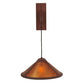 Meyda Lighting Mission 17" Rust Cantilever Wall Sconce With Amber Mica Shade Glass