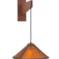 Meyda Lighting Mission 17" Rust Cantilever Wall Sconce With Amber Mica Shade Glass