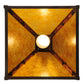 Meyda Lighting Mission 17" Vintage Copper Prime Pendant Light With Amber Mica Shade Glass