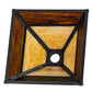 Meyda Lighting Mission 19" Craftsman Brown Prime Frame With Beige & Brown Shade Glass