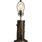 Meyda Lighting Mission 20" Classic Rust Accent Table Lamp With Amber Mica Shade Glass