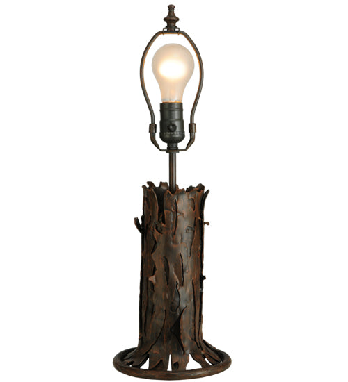 Meyda Lighting Mission 20" Classic Rust Accent Table Lamp With Amber Mica Shade Glass