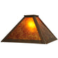Meyda Lighting Mission 20" Classic Rust Accent Table Lamp With Amber Mica Shade Glass