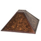Meyda Lighting Mission 20" Prime Mahogany Bronze Frame With Amber Mica Shade Glass