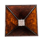 Meyda Lighting Mission 20" Prime Mahogany Bronze Frame With Amber Mica Shade Glass