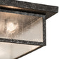 Meyda Lighting Mission 23" 3-Light Antique Pewter Prime Flush Mount Light With Clear Seeded Shade Glass