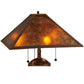 Meyda Lighting Mission 23" Antique Rust Prime With Amber Mica Shade Glass