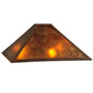 Meyda Lighting Mission 23" Antique Rust Prime With Amber Mica Shade Glass