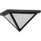 Meyda Lighting Mission 23" Costello Black Point Flush Mount Light With White Art Shade Glass