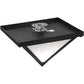 Meyda Lighting Mission 23" Costello Black Point Flush Mount Light With White Art Shade Glass