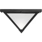 Meyda Lighting Mission 23" Costello Black Point Flush Mount Light With White Art Shade Glass