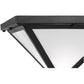 Meyda Lighting Mission 23" Costello Black Point Flush Mount Light With White Art Shade Glass