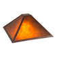 Meyda Lighting Mission 23" Prime Mahogany Bronze Frame With Amber Mica Shade Glass