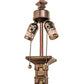 Meyda Lighting Mission 24" 2-Light Mahogany Bronze Table Lamp Base