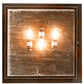 Meyda Lighting Mission 24" 3-Light Old Copper Pot Prime Flush Mount Light With Clear Seeded Shade Glass