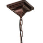 Meyda Lighting Mission 24" 4-Light Mahogany Bronze Inverted Pendant Light Hardware