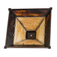 Meyda Lighting Mission 24" Prime Mahogany Bronze Frame With Beige & Brown Art Shade Glass