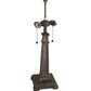 Meyda Lighting Mission 25" 2-Light Mahogany Bronze Table Lamp Base