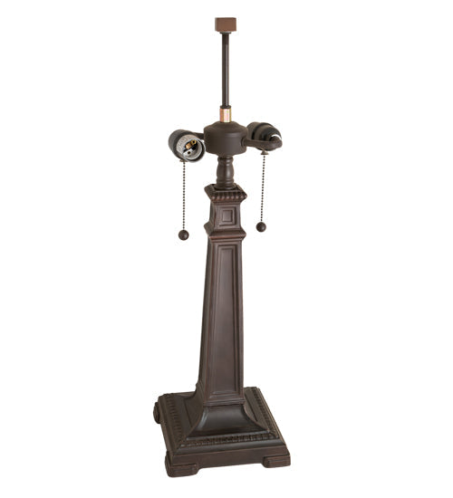 Meyda Lighting Mission 25" 2-Light Mahogany Bronze Table Lamp Base