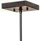 Meyda Lighting Mission 25" 4-Light Timeless Bronze Vein Semi-flush Mount Light With Red & Silver Mica Shade Glass