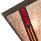 Meyda Lighting Mission 25" 4-Light Timeless Bronze Vein Semi-flush Mount Light With Red & Silver Mica Shade Glass