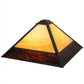 Meyda Lighting Mission 25" Craftsman Brown Frame With Beige & Burgundy Shade Glass