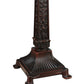 Meyda Lighting Mission 26" 2-Light Mahogany Bronze Rose Table Lamp With Multi-Colored Shade Glass