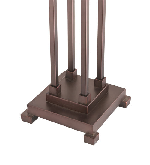 Meyda Lighting Mission 28" 2-Light Mahogany Bronze Column Table Lamp Base