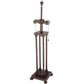 Meyda Lighting Mission 28" 2-Light Mahogany Bronze Column Table Lamp Base