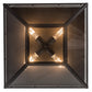 Meyda Lighting Mission 28" 4-Light Wrought Iron Prime Flush Mount Light With Clear Shade Glass