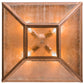 Meyda Lighting Mission 29" 4-Light Raw Copper Prime Flush Mount Light With Clear Seeded Shade Glass