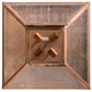 Meyda Lighting Mission 29" 4-Light Raw Copper Prime Flush Mount Light With Clear Seeded Shade Glass