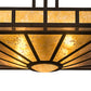 Meyda Lighting Mission 31" 4-Light Oil Rubbed Bronze Prime Semi-flush Mount Light With Amber Mica & Ambra Siena Idalight Shade