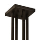Meyda Lighting Mission 31" 4-Light Oil Rubbed Bronze Prime Semi-flush Mount Light With Amber Mica & Ambra Siena Idalight Shade