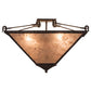 Meyda Lighting Mission 33" 4-Light Coffee Bean Inverted Pendant Light With Silver Mica Shade Glass
