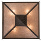 Meyda Lighting Mission 33" 4-Light Coffee Bean Inverted Pendant Light With Silver Mica Shade Glass