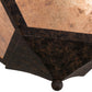 Meyda Lighting Mission 33" 4-Light Coffee Bean Inverted Pendant Light With Silver Mica Shade Glass