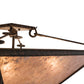 Meyda Lighting Mission 33" 4-Light Coffee Bean Inverted Pendant Light With Silver Mica Shade Glass