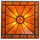 Meyda Lighting Mission 34" 4-Light Bronze Prime Semi-flush Mount Light With Orange Maduro Idalight Shade
