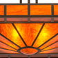 Meyda Lighting Mission 34" 4-Light Bronze Prime Semi-flush Mount Light With Orange Maduro Idalight Shade