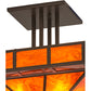 Meyda Lighting Mission 34" 4-Light Bronze Prime Semi-flush Mount Light With Orange Maduro Idalight Shade