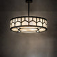 Meyda Lighting Mission 37" 12-Light Exterior Oil Rubbed Bronze Hill Top Pendant Light With Beige Sahara Taupe Idalight Shade