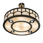 Meyda Lighting Mission 37" 12-Light Exterior Oil Rubbed Bronze Hill Top Pendant Light With Beige Sahara Taupe Idalight Shade