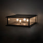 Meyda Lighting Mission 37"Sq 4-Light Craftsman Brown Prime Outdoor Pier Mount Light With Clear Seeded Shade Glass