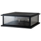 Meyda Lighting Mission 37"Sq 4-Light Craftsman Brown Prime Outdoor Pier Mount Light With Clear Seeded Shade Glass